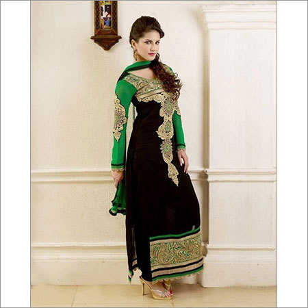 Attractive Black Designer Indian Salwar Kameez