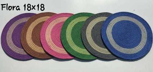 Printed Round Door Mats - Color: Multicolour