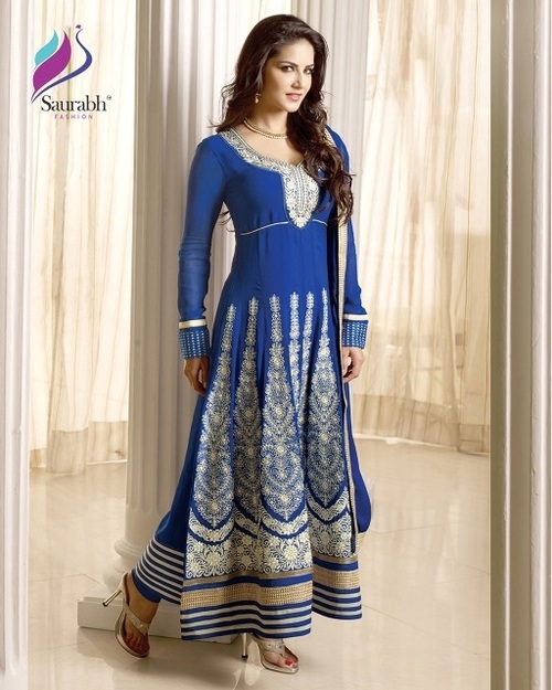 Bollywood Style Blue Anarkali Salwar Kameez