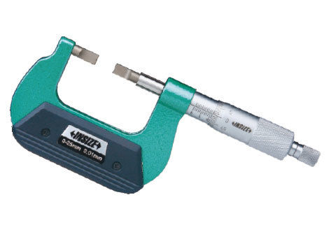 Silver And Green Blade Micrometer