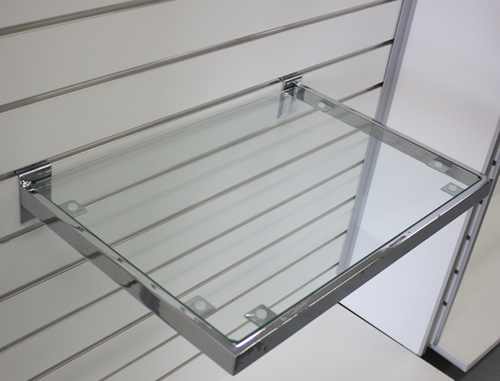 Slatwall Glass Shelves