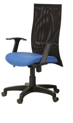 1078 - Mesh Fabric, Adjustable Height, Blue | Breathable Mesh, Ergonomic Design, Swivel Base, Nylon Wheels