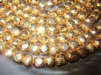 Cushion Cut 6-7Mm Faceted Box 8 Inch  Starnd Gold Pyrite Beads  