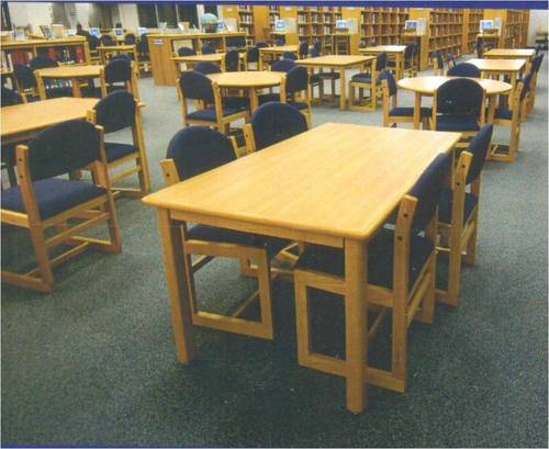 Library study table and chair