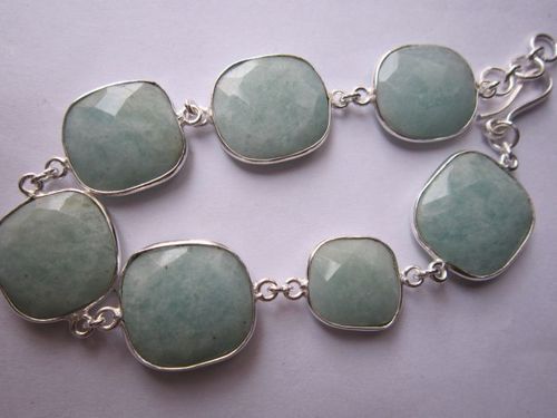 amozonite 7 pcs sterling silver plated 8 inch connector ready to wear bracelet 