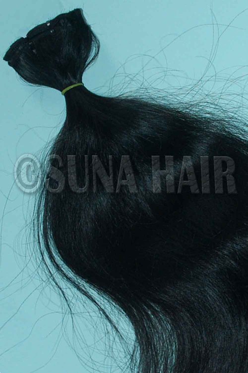 Straight weft natural hair tangle free indian hair