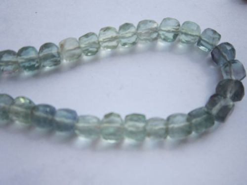 Pear Cut 8 Inch Green Flourite 6mm Faceted Box Beads One Strand