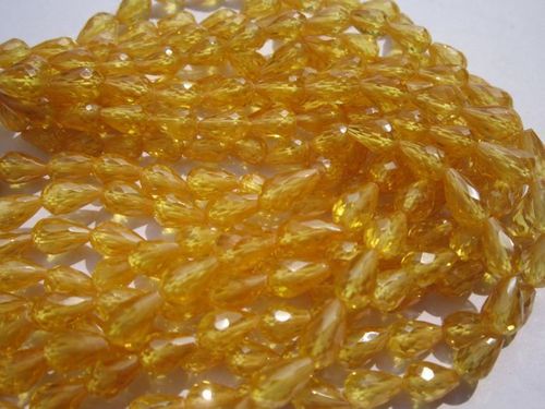 	5x8 mm Faceted Top Drill Drops Beads One Strand 