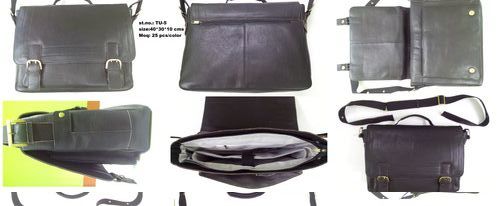 Black Leather Laptop Bag