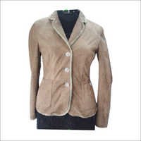 Ladies Goat Leather Jacket - Goat Leather, Xs-xl, Beige | Trendy Look, Shrink Resistance, Winter Warmth, Button Closure