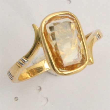 Diamond Ring - Gold, Size 7, Yellow Cushion Diamond | Elegant Design, Luxury Gemstone, Fine Craftsmanship, Enduring Style