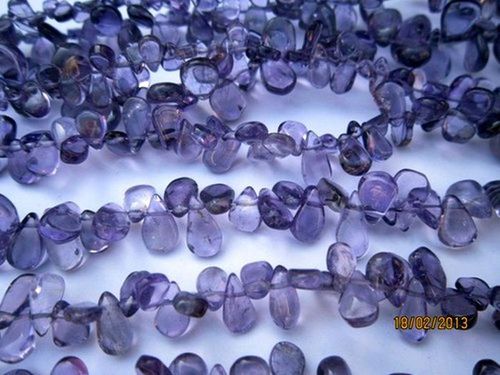 13 Inch Brail Amethyst 6X9Mm To 7X10Mm Flat Pear Beads Gemstone Size: 6 X 9 - 7 X 10 Mm