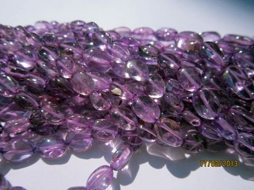 13 Inch Pink Amethyst 7x9mm To 6x8mm Plain Oval Beads Gemstone Size: 7 X 9 - 6 X 8 Mm