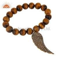 Tiger Eye Beads Gemstone Diamond Bracelet Gender: Women