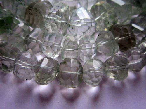 7 inch Green Amethyst Fancy Cutting Nuggets beads Gemstone 13mm-14mm 