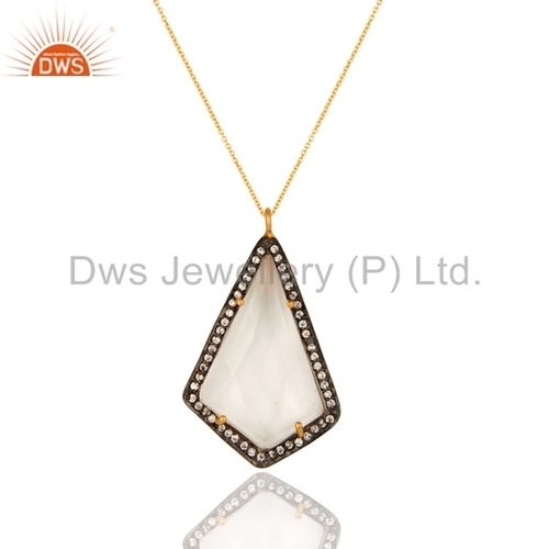 Crystal Quartz 925 Silver Chain Pendant