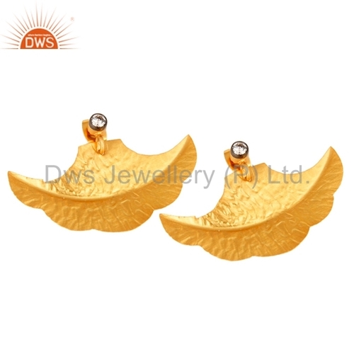 14k Gold-Plated Cubic Zirconia Earrings