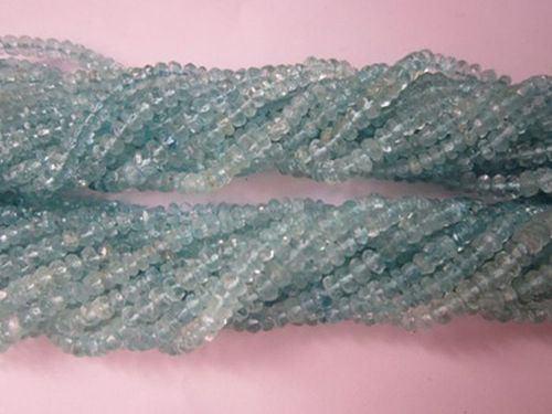  AQUAMARINE 4MM-5MM TYRE GEMSTONE BEADS 