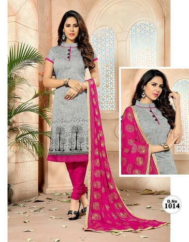 Ladies Chanderi Cotton Suit