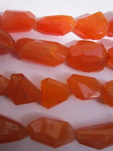 Orange 3 Inch Carnelian Step Cut Nuggets 9x16mm To 14x16mm To12x20mm