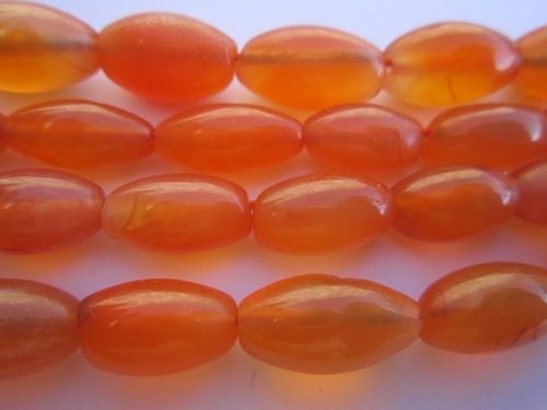 Oval Cut 13 Inch Carnelian 6X10Mm To 7X12Mm 8X14Mm Plain Rice Shape Beads Gemstone 