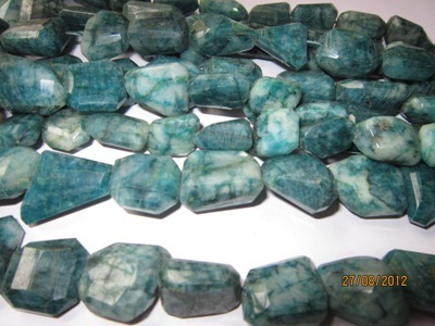 Natural Green Stone - 10" Emerald 9x12mm to 13x17mm Faceted Nuggets Gemstone Beads | Heat-Treated, Lightweight 0.05-0.25 Grams