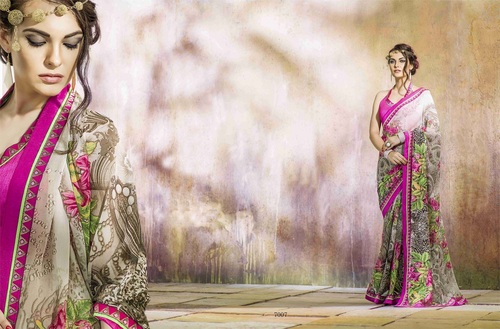 Printed Chiffon Saree