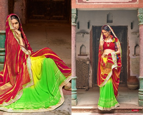 Multi Cotton Chiffon Saree