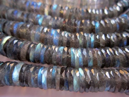 Aquamarine Labradorite Cutting Tyre Beads Gemstone 8 Inch 6Mm-8 Mm Aaa+++ Quality 
