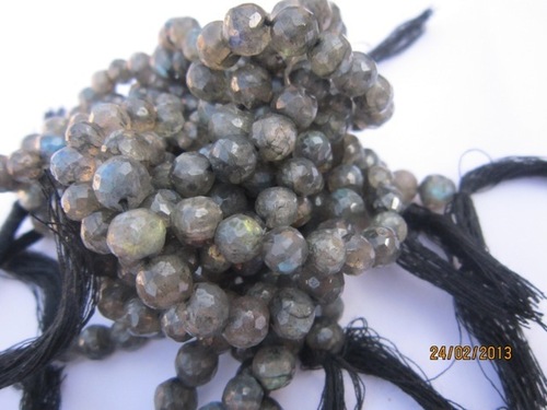 8 inch labradorite 7mm-8mm machine cut Faceted round beads gemstone 