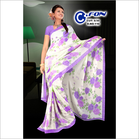 Printed Chiffon Sarees