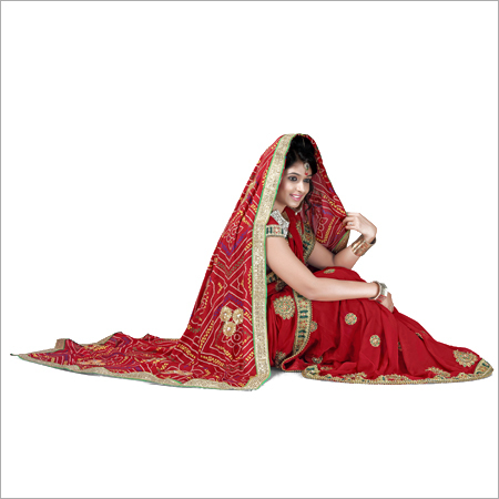 Bridal Dupatta With Gotta Work
