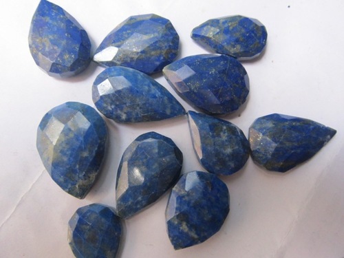 Pear Cut 11 Pcs. Lapis Faceted Almond Big Size 20X30Mm Loose Beads