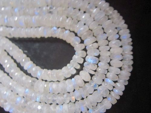 Round Brilliant Cut 7 Inch Rainbow Moonstone Faceted Roundell Beads 9mm-12mm