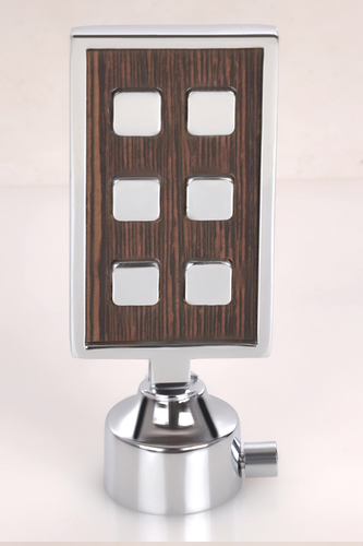 Curtain Rod End Bracket - Zinc Metal, Silver Finish | Dazzling Look, Exquisite Design, Lustrous Shine
