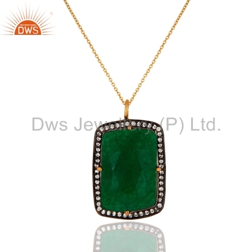 Green Aventurine 925 Silver Pendant