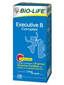 Executive B Complex Tablets - Blue, 100 Tablets | B Vitamins, Vitamin C, Mineral Enriched, Daily Nutritional Supplement