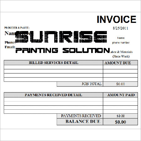 Auto Repair Invoice