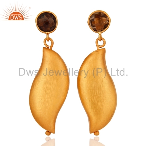 Smoky Quartz 925 Silver Earring Gender: Women