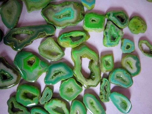 100 cts. Green Chalcedony Druzy Beautiful Cutting Beads 