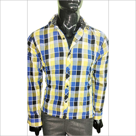 Light Yellow & Blue Shirt