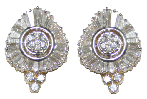 Diamond Earrings - White Gold 10x15mm, 0.5-1ct G-H SI1-SI2 Diamonds | Elegant Design, Diamond Sparkle, Secure Setting