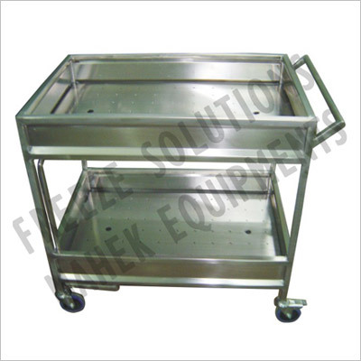Silver Clean Glass Trolley
