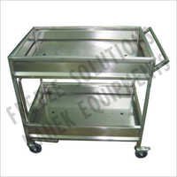 Silver Clean Glass Trolley