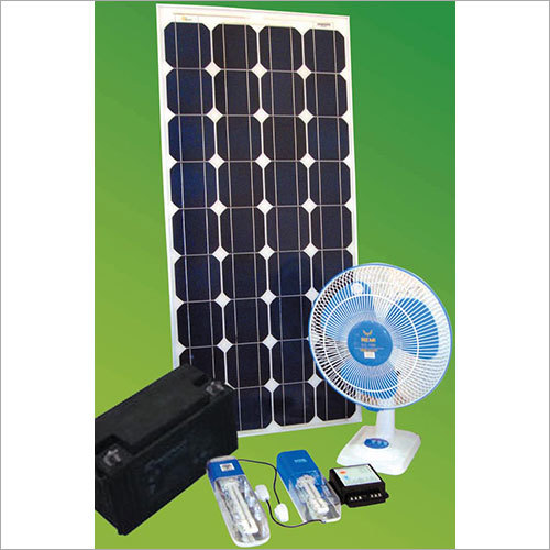 Black Solar Powered Home Lighting System