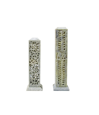 Soapstone Vertical Carved Incense Burner