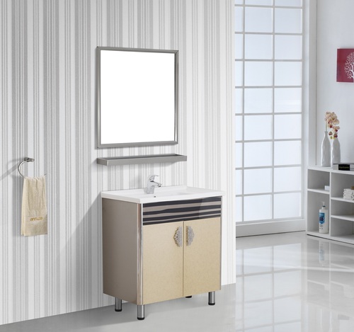 Stainless Steel Vanity with Shelf