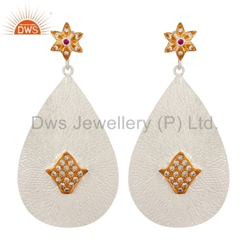 Cubic Zirconia Sterling Silver Earrings Gender: Women