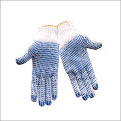 Ryder Knitted Dotted Gloves - Cotton Polyester, Various Sizes, Blue | 500+ Grip Dots, EN388, Abrasion Resistance, Comfort
