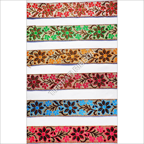 Polyester Zari Jacquard Lace